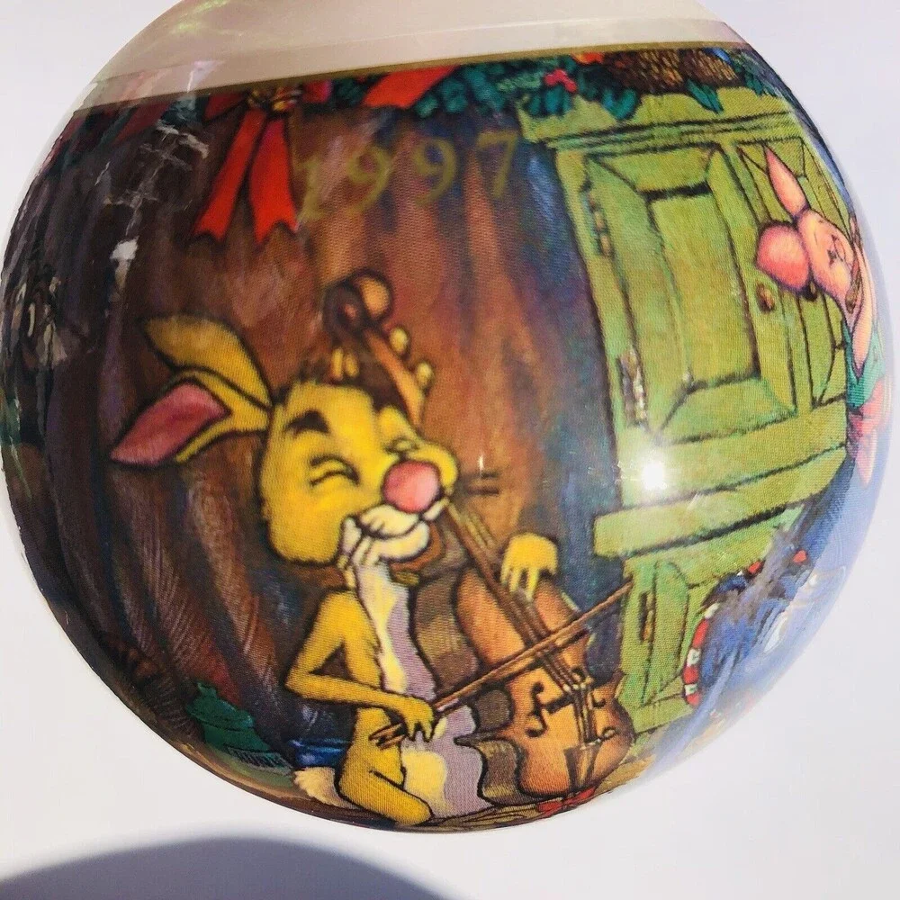 The Disney Store A Decade of Dreams Christmas Ornament Glass 3 Balls Vintage